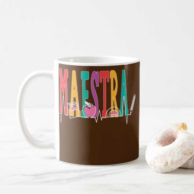 Vomens Spain Lacher Vibe Regalos Para Maestra Kaffemugg (Med munk)
