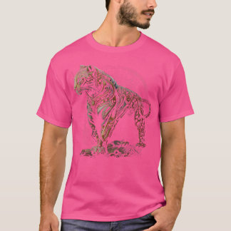 Vomens Steampunk Jaquar Cat Steampunk Art Animal S T Shirt