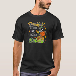 Vomens tacksamma lyckosamma höstfall för välsignat t shirt