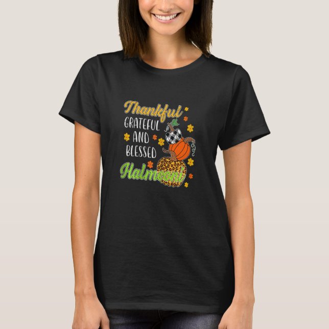 Vomens tacksamma, tacksamma, välsignad halvmesoni  t shirt (Framsida)