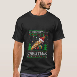 Vomens Ugly Julafton Sweater Stil Ljus Santa Bague T Shirt