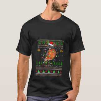 Vomens Ugly Sweater Julafton Ljus Santa American R T Shirt