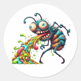 Vomit Kryp A Psychedelic Explosion of Weirness Runt Klistermärke