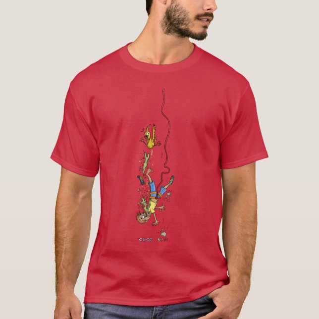 Vomiting Rock Climber family T Shirt (Framsida)