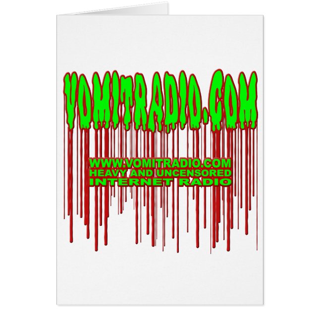 VOMITRADIO.COM HÄLSNINGSKORT (Framsidan)