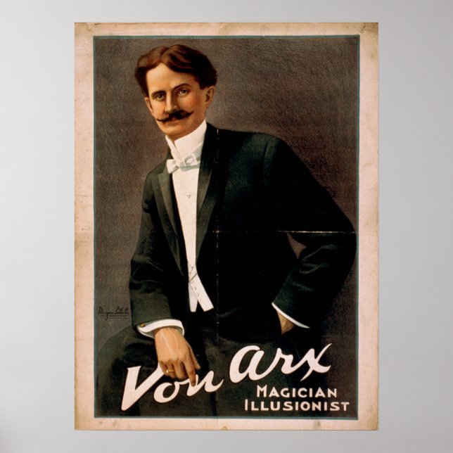 VON ARX Magician Illusionist VAUDEVILLE Poster (Framsidan)