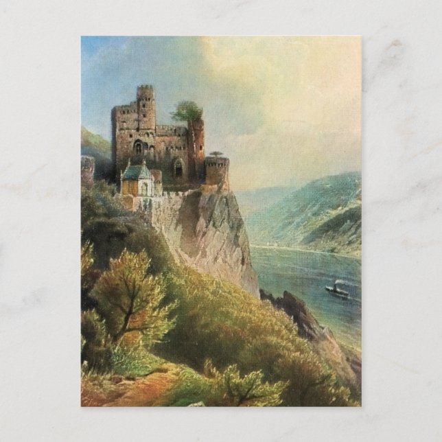 Von Astuin, Burg Rheinstein Vykort (Framsida)