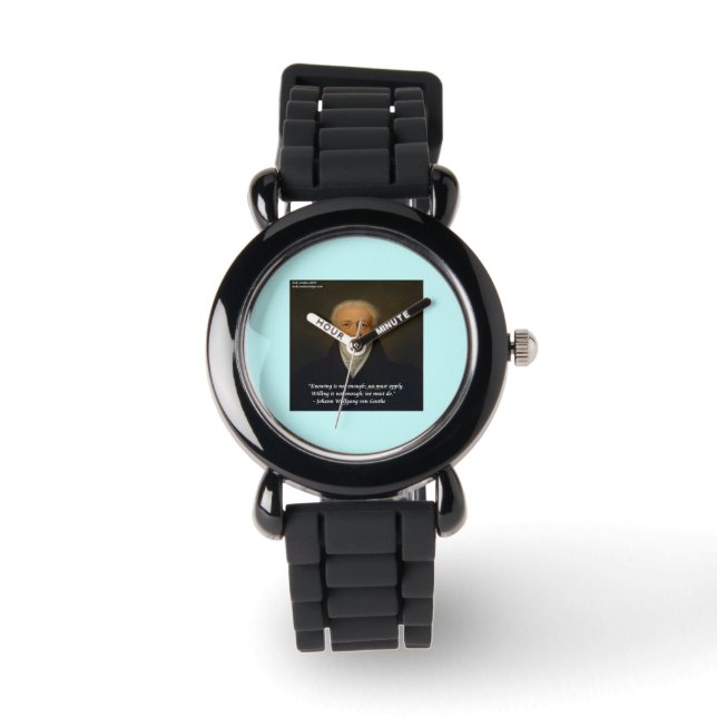 von Goethe Take Action Citat Urklocka Armbandsur (Framsida)