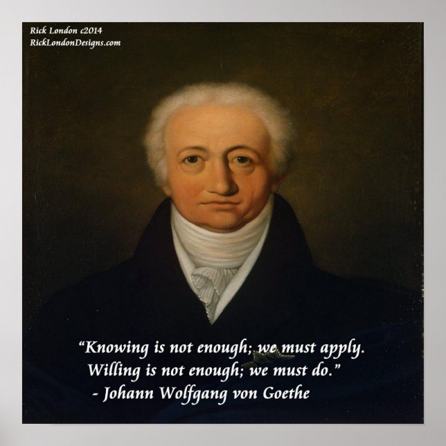 Von Goethe Vi Muste Citat Affisch (Framsidan)