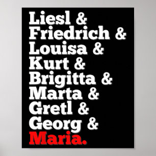 Von Trapp Family Singers Ljud of Music Poster