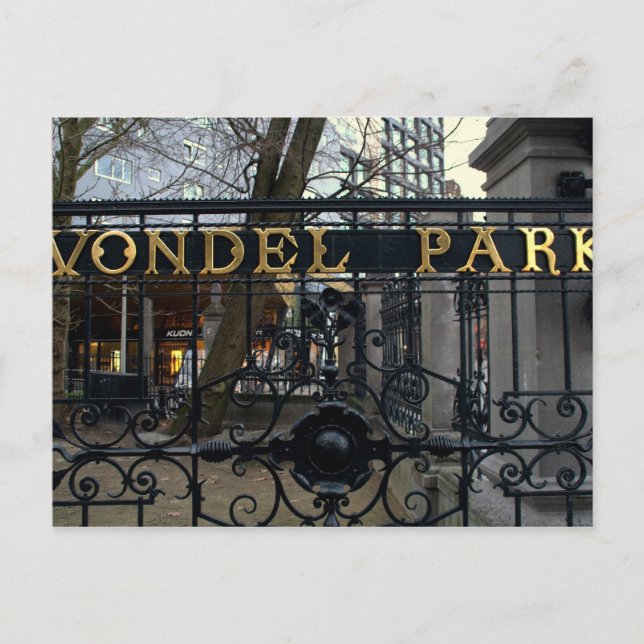 Vondel Park, Amsterdam Vykort (Framsida)