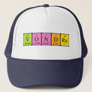 Vondra periodisk bord namn hat keps