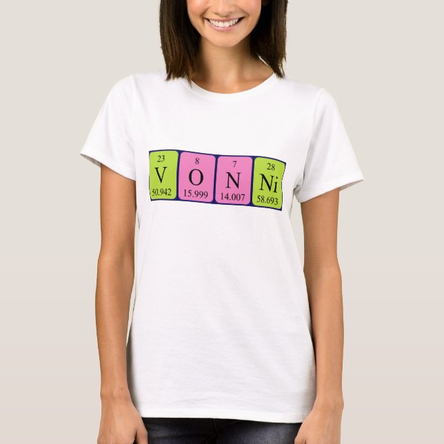 Vonni Periodisk skjorta bord namn T-shirt (Framsida)