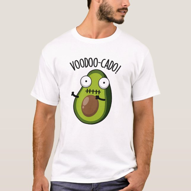 Voodoo-cado Funny Avocado Pun T Shirt (Framsida)