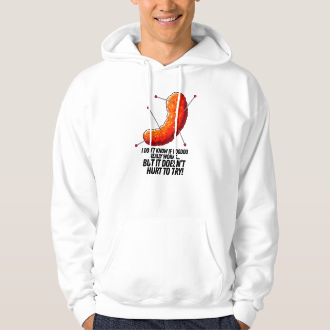 Voodoo Cheese Puff - Anti Trump Joke Hoodie (Framsida)