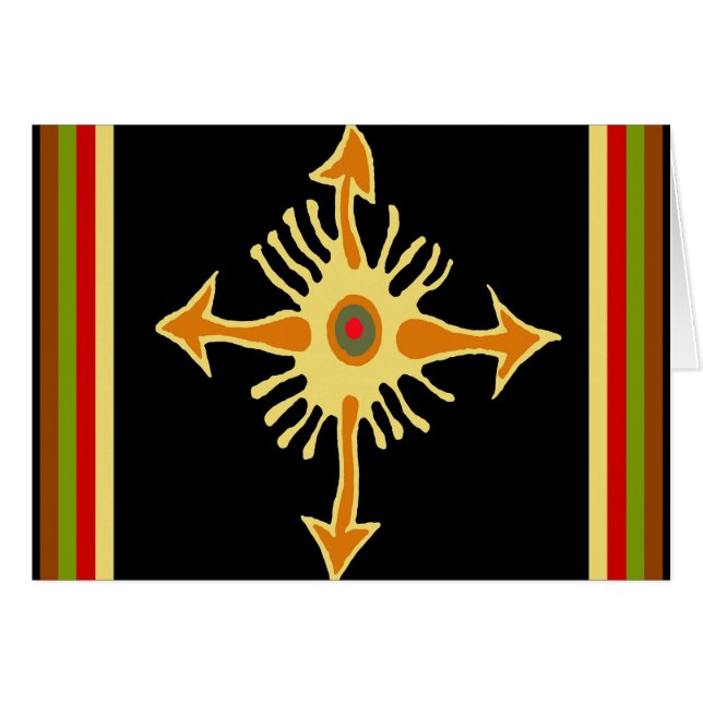 VooDoo Compass Hälsningskort (Framsidan Horizontal)