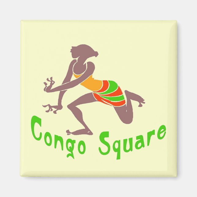 Voodoo Dancer Congo Square Magnet (Framsidan)