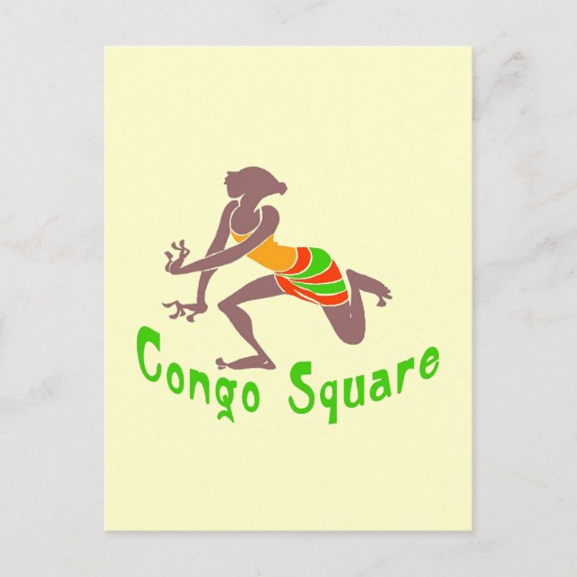 Voodoo Dancer Congo Square Vykort (Framsida)