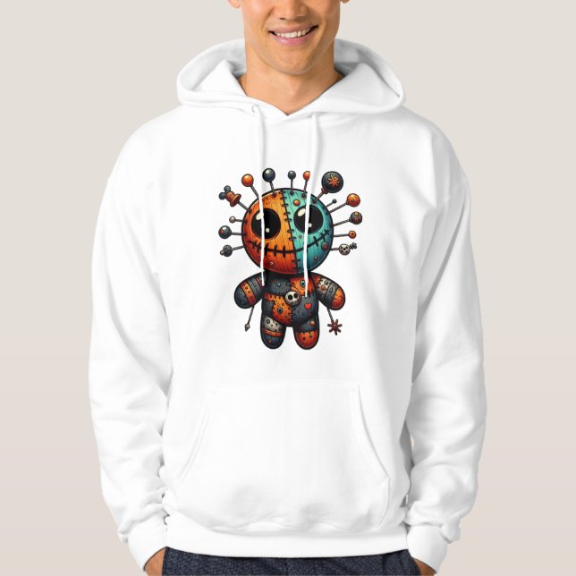 Voodoo dockor med stift och nål hoodie (Framsida)
