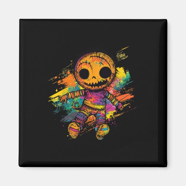 Voodoo Doll Creepy Cute Halloween Magnet (Framsidan)
