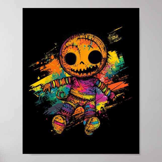 Voodoo Doll Creepy Cute Halloween Poster (Framsidan)