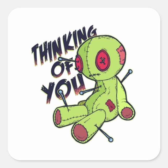 Voodoo Doll Fyrkantigt Klistermärke (Framsida)