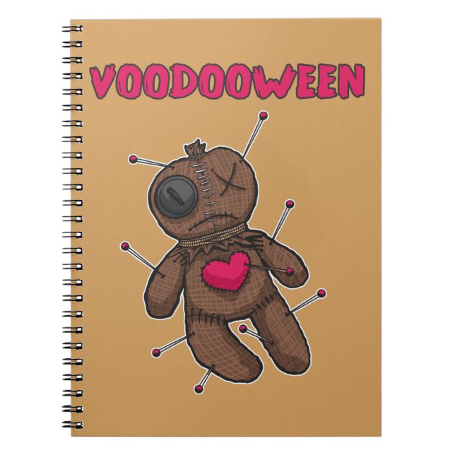 Voodoo Doll - Halloween Leksak Anteckningsbok (Framsidan)