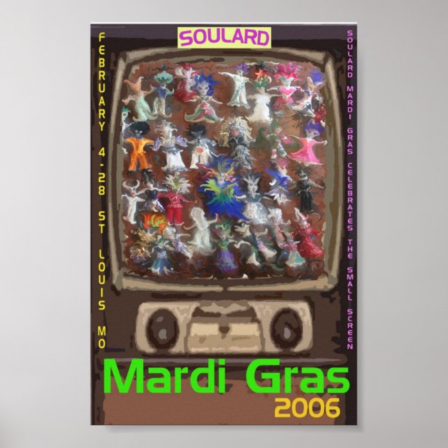 Voodoo Doll Mardi Gras Poster (Framsidan)