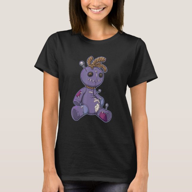 Voodoo Doll Pastel Goth Nalle Witchcraft Hall T Shirt (Framsida)