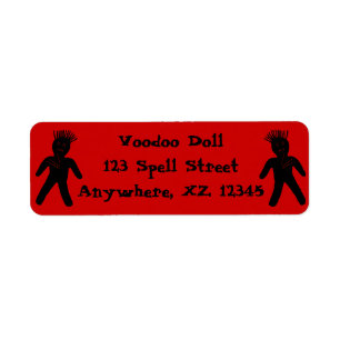 Voodoo Doll Returadress Etikett