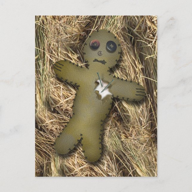 Voodoo Doll/straw PostCard Vykort (Framsida)
