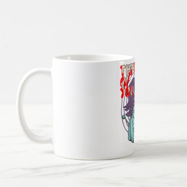 Voodoo Doll tänker på dig Kaffemugg (Vänster)