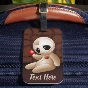 Voodoo Doll Tecknad i Kärlek Bagagebricka