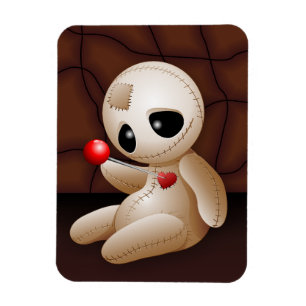 Voodoo Doll Tecknad i Kärlek Magnet