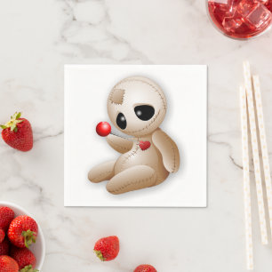 Voodoo Doll Tecknad i Kärlek Pappersservett