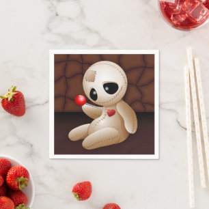Voodoo Doll Tecknad i Kärlek Pappersservett