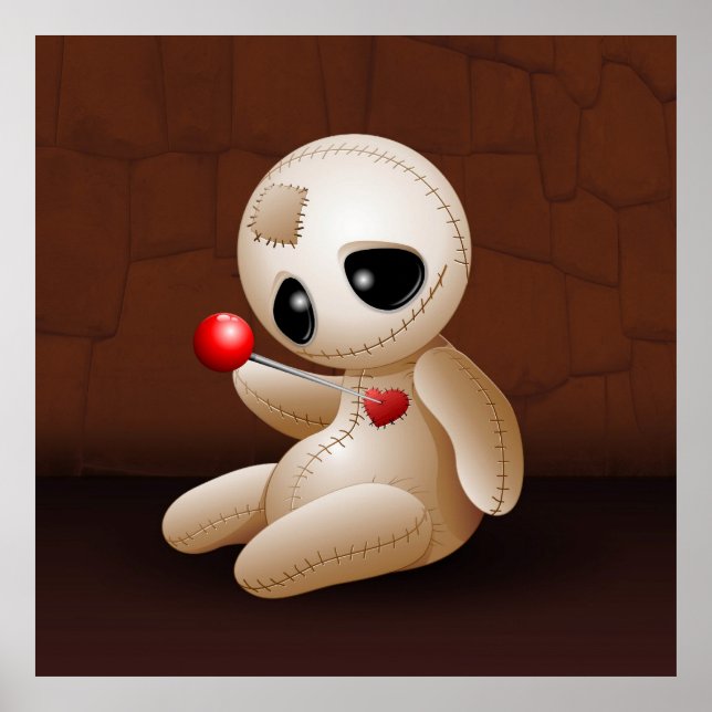 Voodoo Doll Tecknad i Kärlek poster (Framsidan)