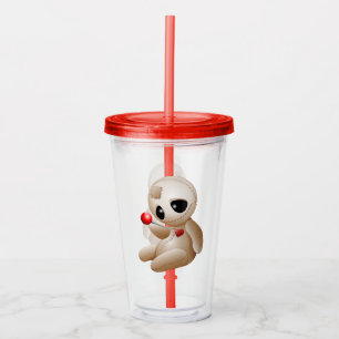 Voodoo Doll Tecknad i Kärlek Take Away Mugg