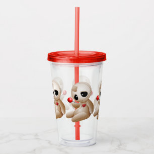 Voodoo Doll Tecknad i Kärlek Take Away Mugg