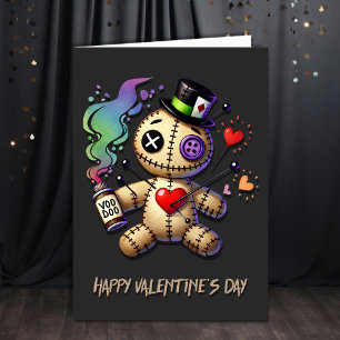 Voodoo Doll Valentines day Kort