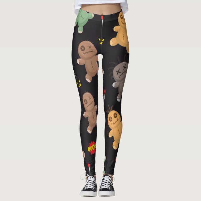 Voodoo Dolls Mönster Leggings (Framsida)