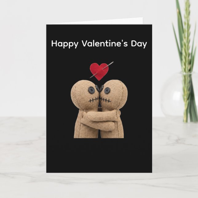 Voodoo Dolls Valentine's Day Kort (Framsida)