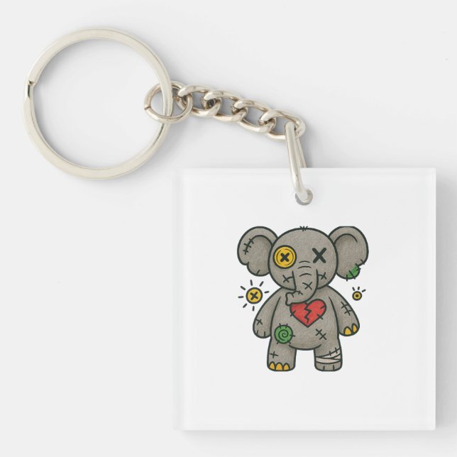 Voodoo elefant T-shirt - Mjuk men stark (Framsidan)