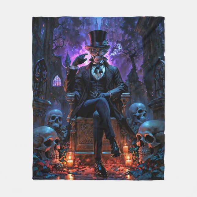 Voodoo Gentleman Baron Samedi Fleecefilt (Framsidan)