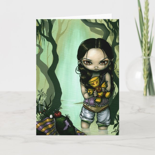 "Voodoo hälsningkort i för flodarmen" Kort (Framsida)