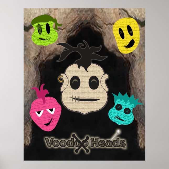 Voodoo Head ~ Cave Poster (Framsidan)