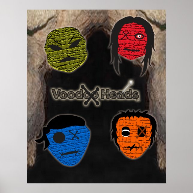 Voodoo Head ~ Cave Poster (Framsidan)