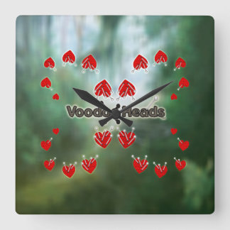 Voodoo Head ~ Swamp Fyrkantig Klocka