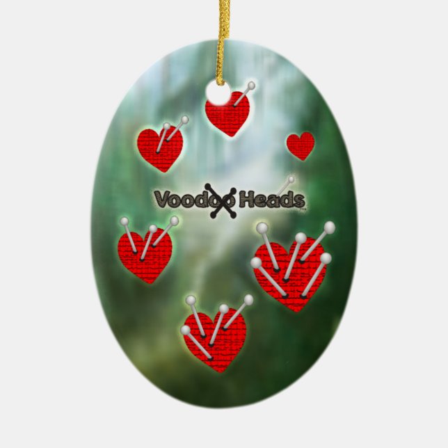 Voodoo Head ~ Swamp Julgransprydnad Keramik (Framsidan)