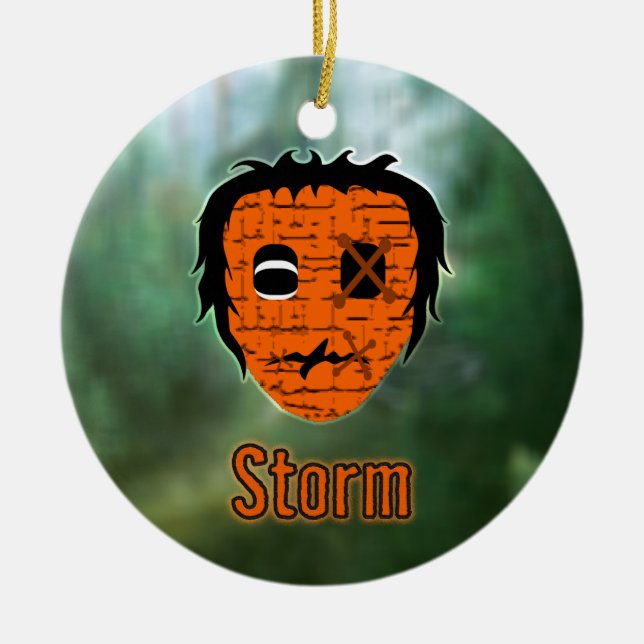 Voodoo Head ~ Swamp Julgransprydnad Keramik (Framsidan)